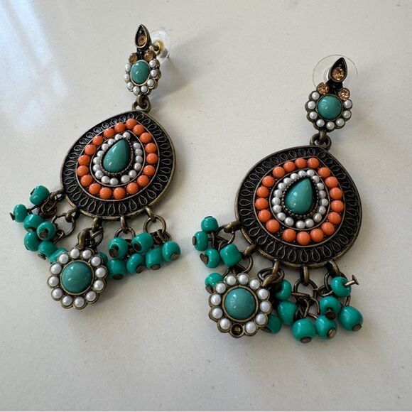 Brass Bohemian Teardrop Earring - Picture 5 of 8